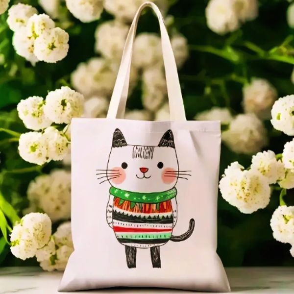 Шопер "Кошеня в светрі" SHOP-031 фото