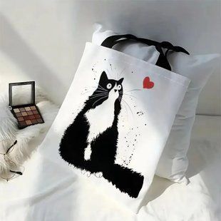Шопер "Кіт дивиться на серце" SHOP-003 фото