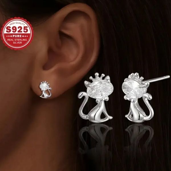 Сережки "Кішки королеви" SRIBLO-003 фото